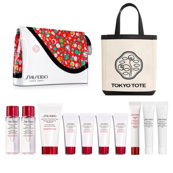 Shiseido Other - Shiseido samples + tote bag + cosmetics pouch!
